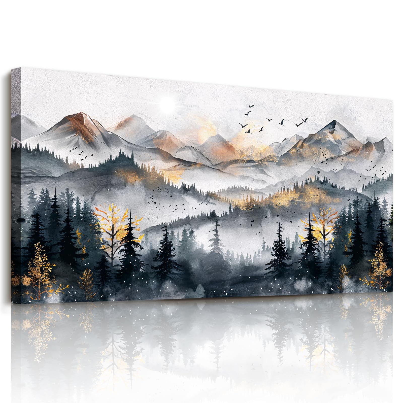 JHHUAMO Modern Canvas Wall Art Bedroom Living Room Hallway 24x48 in