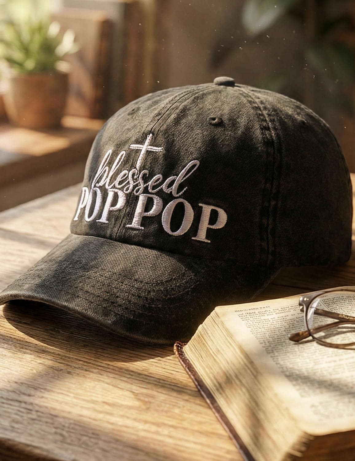 InnoBeta Blessed Pop Pop Gifts Hat for Grandpa, Poppop Gifts for Fathers Day, Christmas, Birthday, Adjustable Embroidered Baseball Cap - Image 7