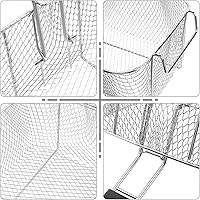Vista 6 de BESTonZON Cesta mediana de acero inoxidable para freír con chispas francesas, para servir alimentos, con asa, apta para ollas de hasta 5/6 L