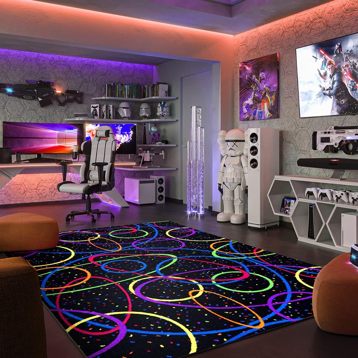 Joy CarpetsFluorescent Looped 6' x 6' Area Rug