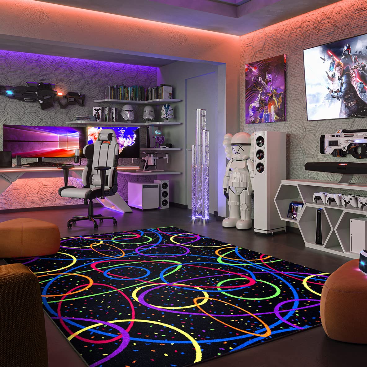 Joy CarpetsFluorescent Looped 6' x 6' Area Rug