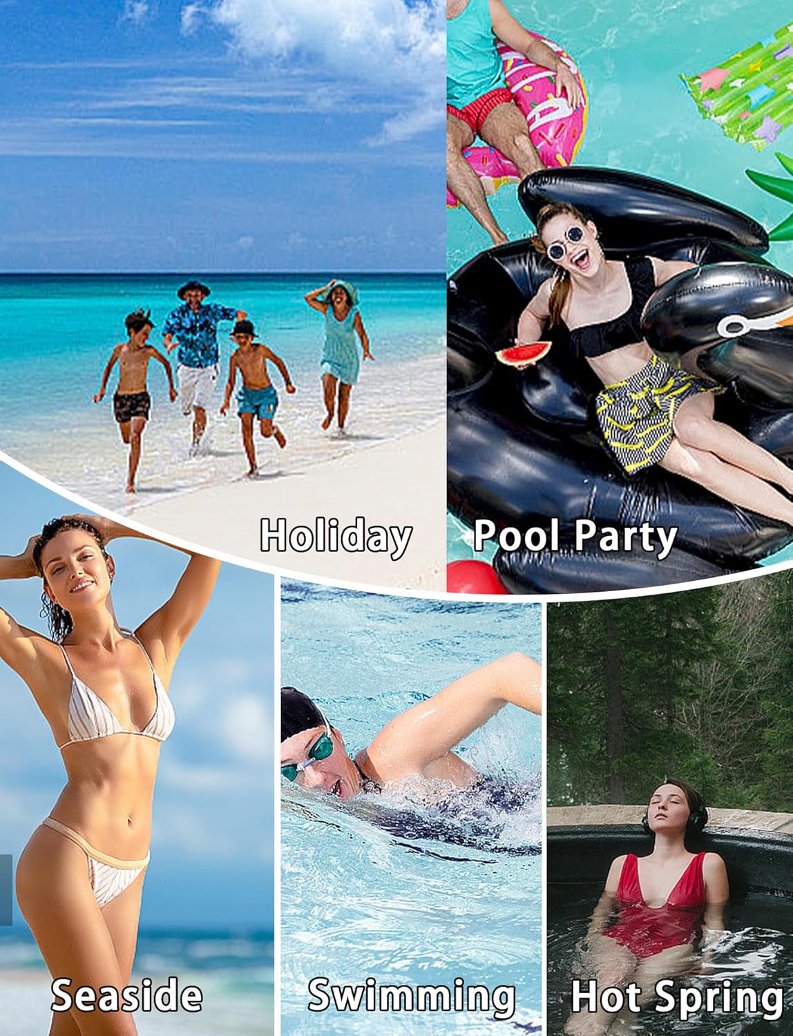Panegy Women's 2 Piece Swimsuit Set Crop Top Skirt with Shorts Rashguard Set Swim Skirt Set