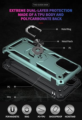 Miniatura 3 de Jielangxin Keji Funda para Xiaomi Redmi Note 10 4G, con soporte giratorio para Xiaomi Redmi Note 10S M2101K7BGRedmi Note 10 4G M2101K7AG M2101K7AI