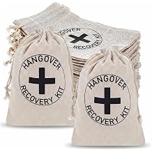Leooomap 40 Pack Hangover Bags for Bachelorette Party Decorations, Hangover Recovery Kit Bags with Drawstring, for Wedding Favors, Bridal Shower Gifts, Small Gift Storage 5.1 x 7 Inches