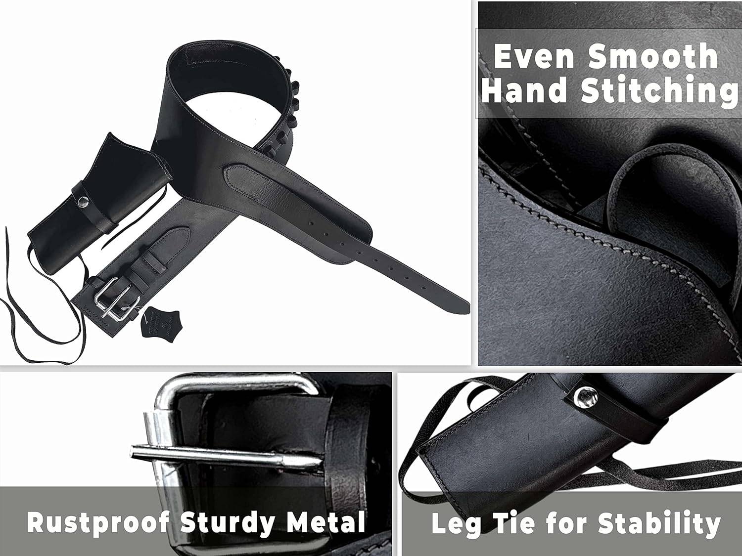 Hulara Western Gun Holster .45 Auto .45 ACP 44/45 Caliber Cowboy Holster for Revolver Full Grain Buff Leather Gun Holster with Belt for Men