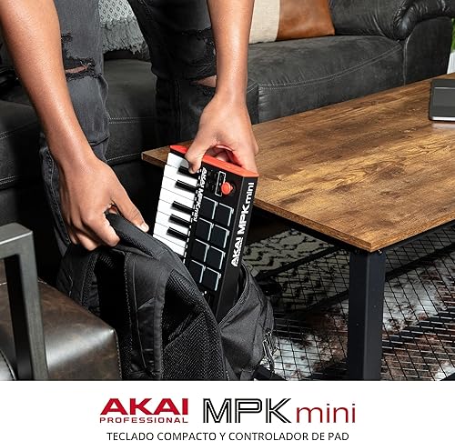 Miniatura 11 de Akai Professional MPK Mini MK3 - Controlador de teclado MIDI USB de 25 teclas con 8 almohadillas de percusión con retroiluminación, 8 perillas