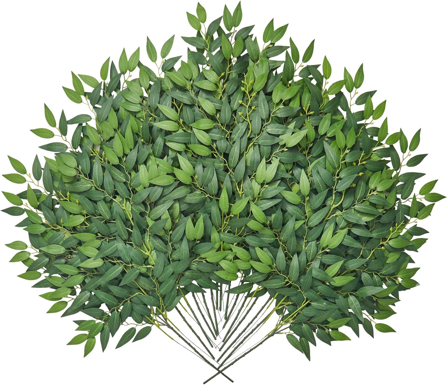 Serwalin 25.5" Mix 21.6" Artificia Italian Ruscus Greenery, 30Pcs Faux Greenery Stems, Fake Plants Hanging Plants for Wedding Arch Bouquet Table Centerpieces Home Decor (25.5Inch*15+21.6Inch*15)