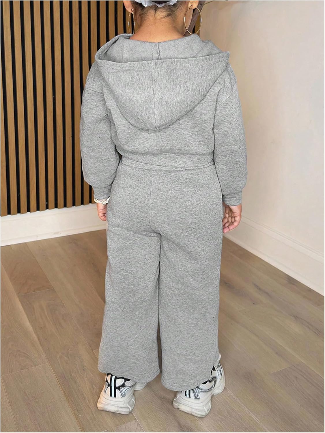 SOLY HUX Toddler Girl's Sweatsuits 2 Piece Outfits Zip Up Long Sleeve Hooded Sweatshirt and Sweatpants Matching Sets - Image 2