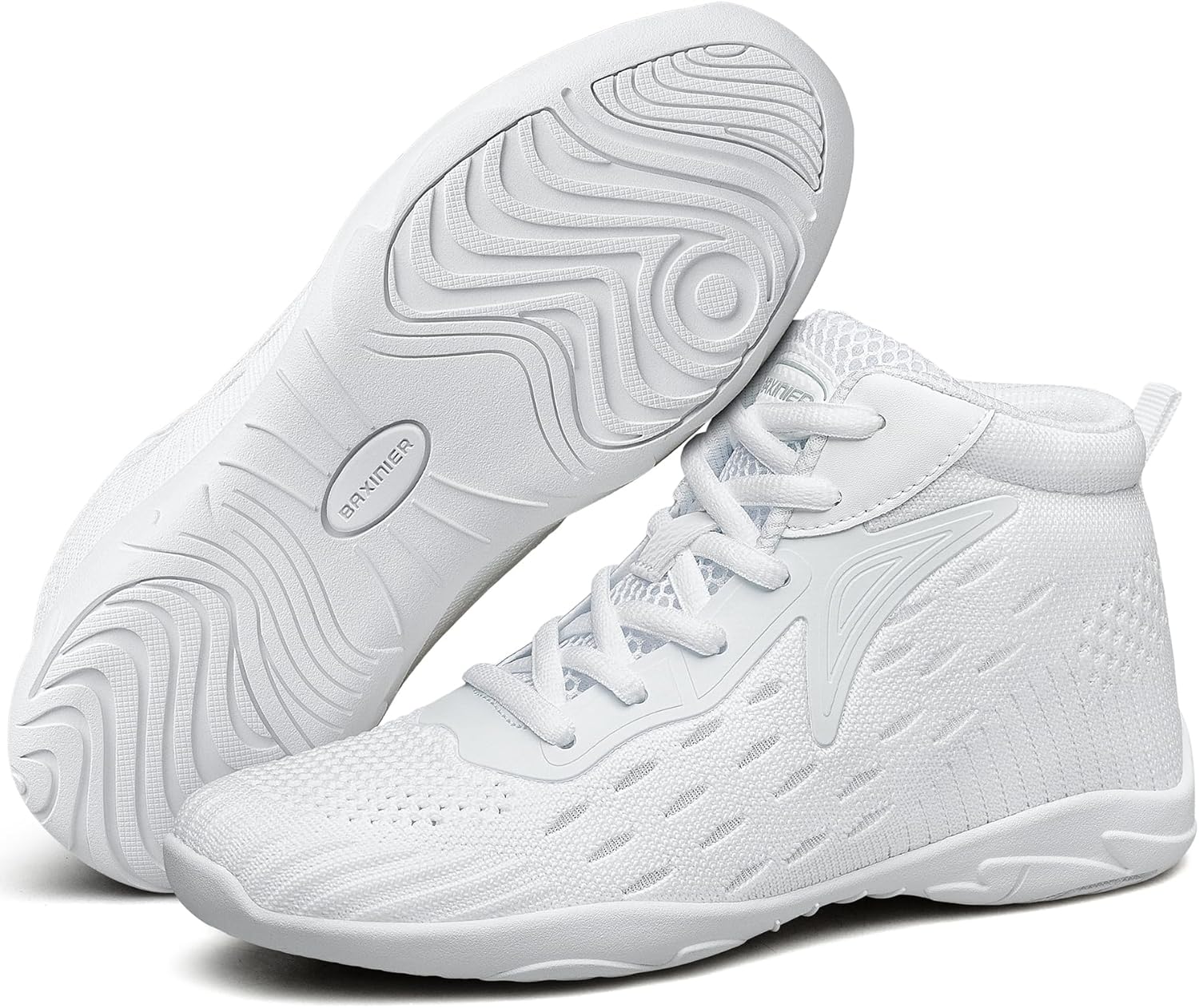 White High Top Cheer Shoes Girls Cheerleading Lightweight Shoes Dance Sneakers - Image 7