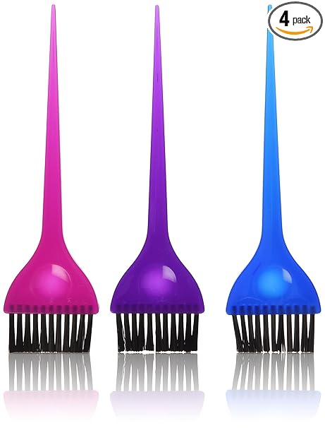 Soft N Style Translucent Dye Brush Set, 2.6 oz, 3 Piece, Pack of 4