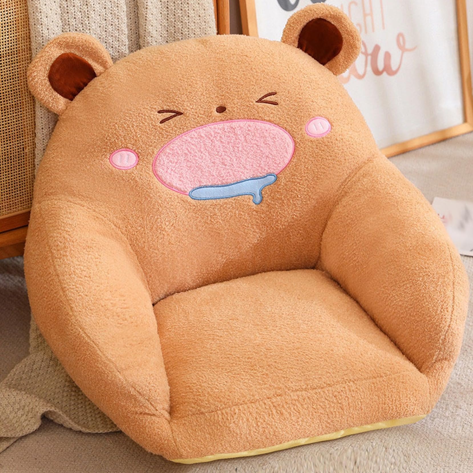 Amazon.co.jp: 座布団 座椅子 動物デザイン かわいい 熊 クッション