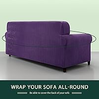 Vista 46 de CHUN YI - Funda elástica para sofá (7 piezas), funda para sofá de 3 plazas con tres respaldos y cojines separados con banda elástica, tela jacquard