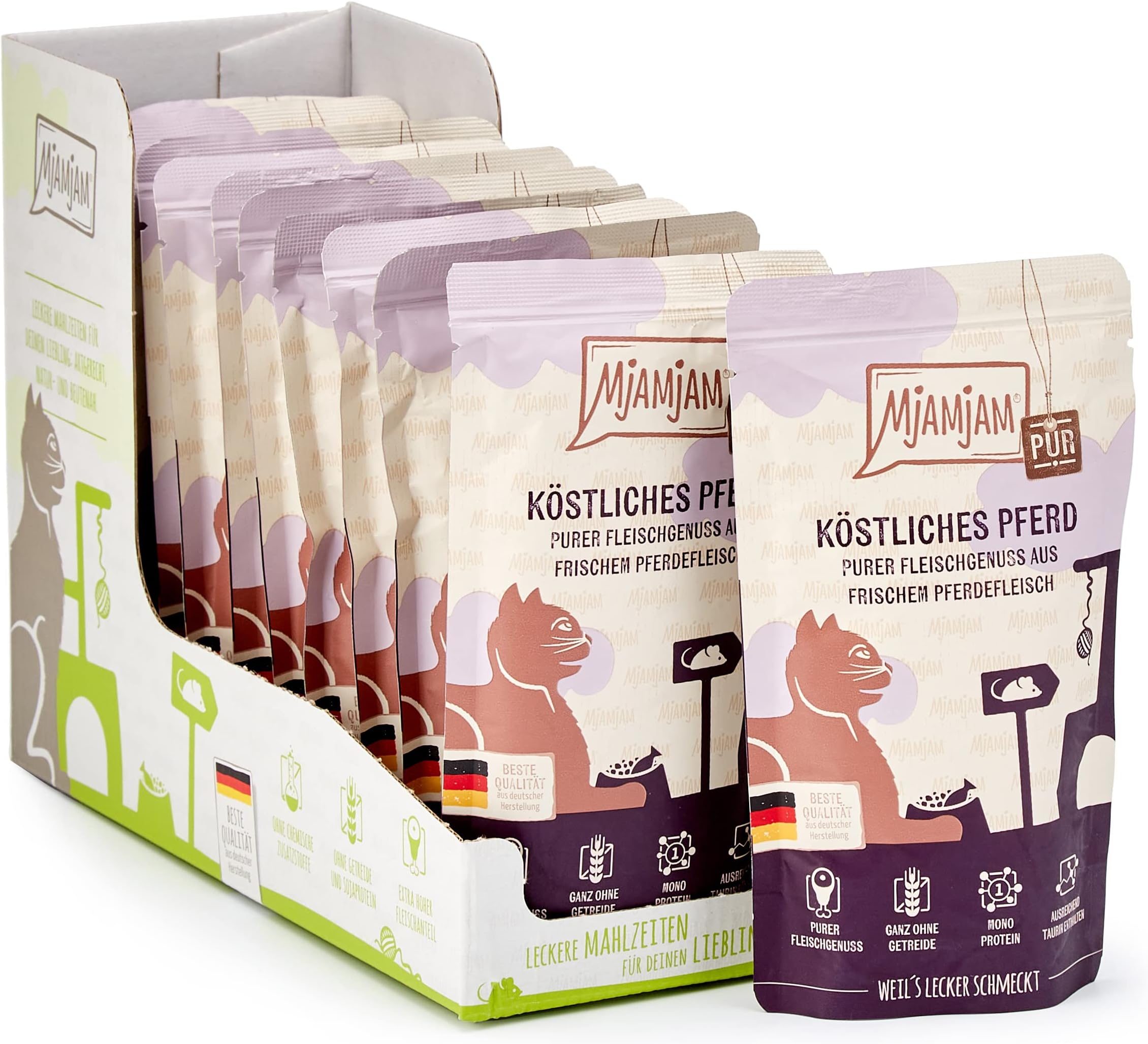 MjAMjAM - premium wet food for cats - Quetschie - pure meat enjoyment - tende...
