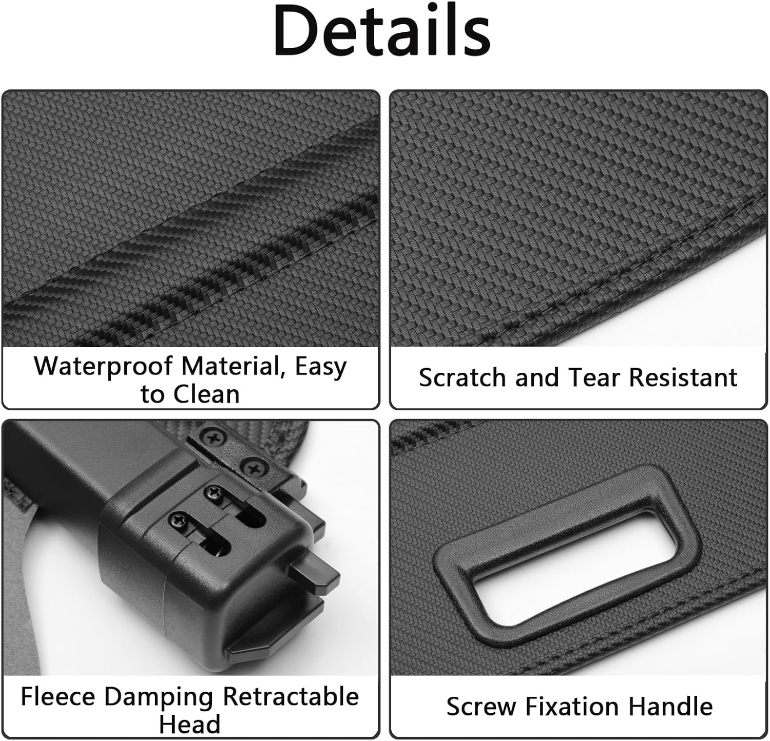 Trunk Cargo Cover for Jeep Renegade 2015 2016 2017 2018 2019 2020-2023, Luggage Security Shield Shade, Retractable Trunk Cover Waterproof Interior Accessories, Canvas