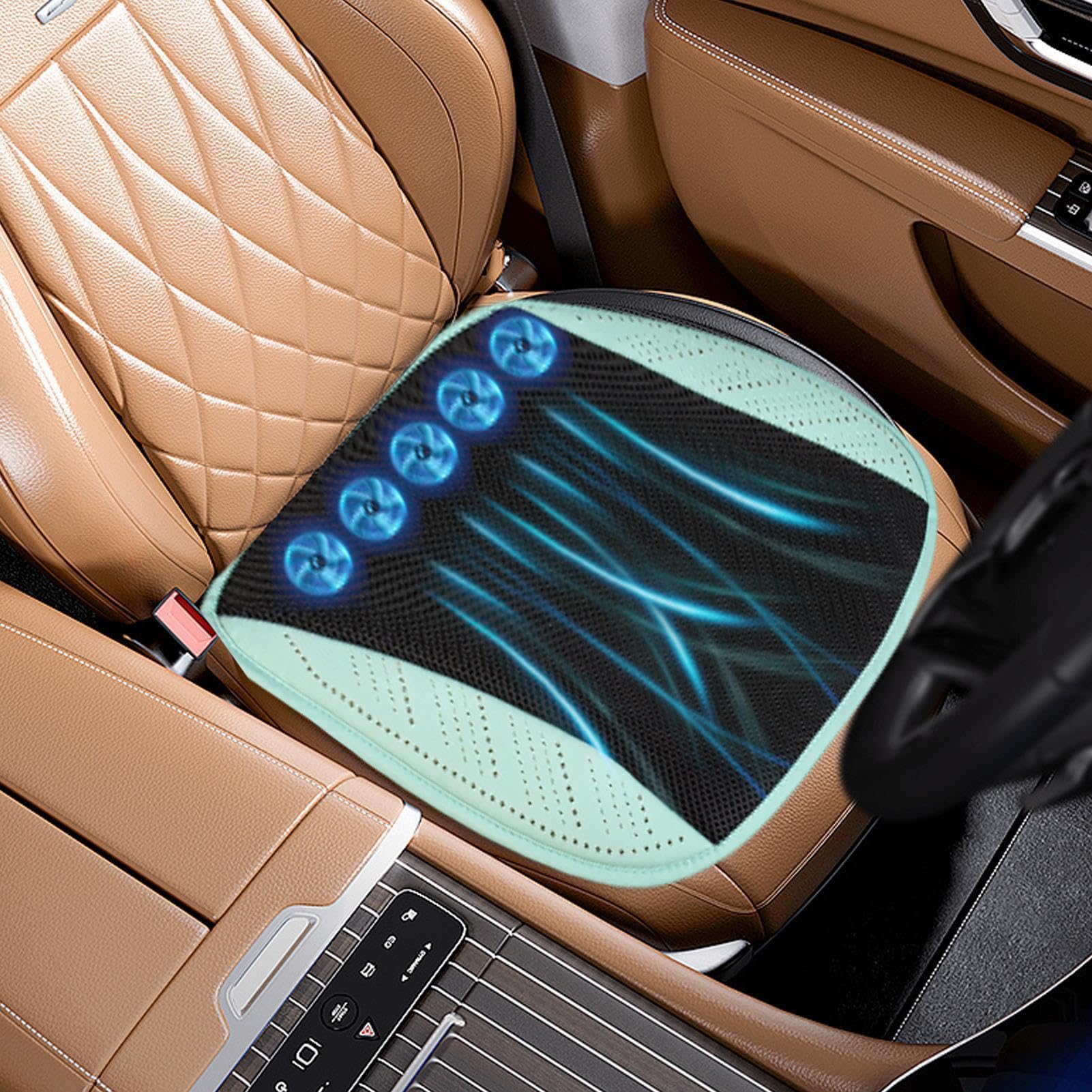 Autositzbezug Zur Kühlung - 3 Einstellbare Geschwindigkeiten, Autositz-Kühlpad Mit Lüfter Sommerbelüftung | Anti-Schweiß, Belüftet Und Atmungsaktiv Kühlung Autozubehör Autofahren