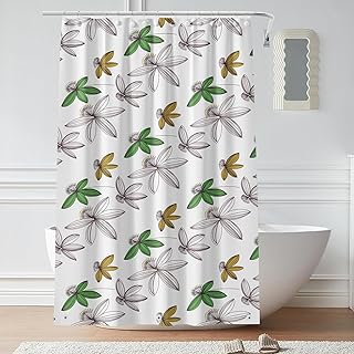 Plastic Shower Liner - Premium PEVA 6G Thickened Shower Curtain Liner with Rustproof Grommets and 3 Weighted Magnets, Waterproof Shower Curtain for Bathroom(Floral, 72”*72”)