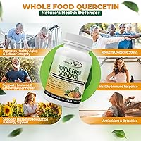 Vista 3 de MoxyVites Quercetin with Bromelain 500mg Supplement - Bioactive Phytosome Complex, Pure Organic Whole Food Seasonal Support, Antioxidant, 20X