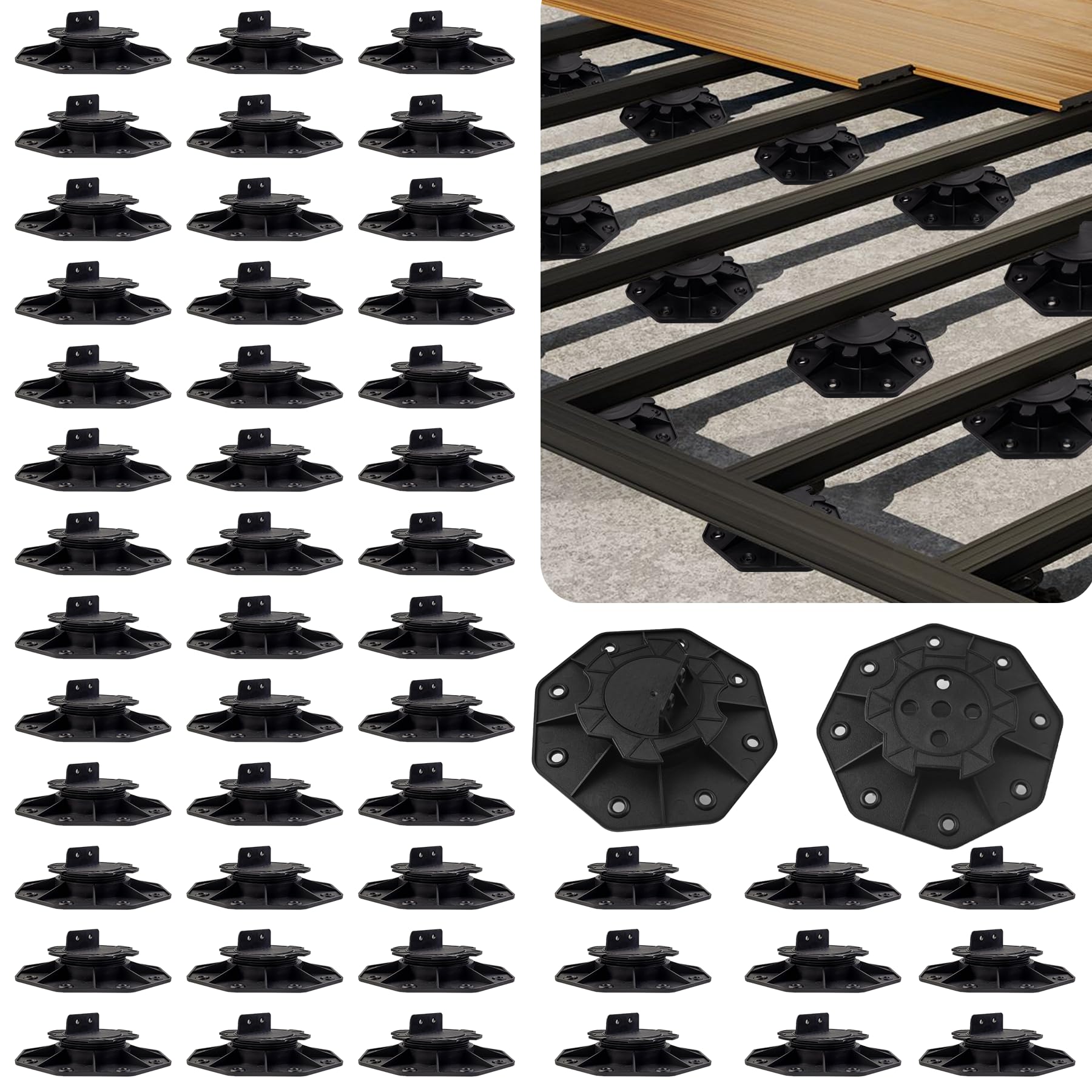 Superjackwang Adjustable Deck Blocks