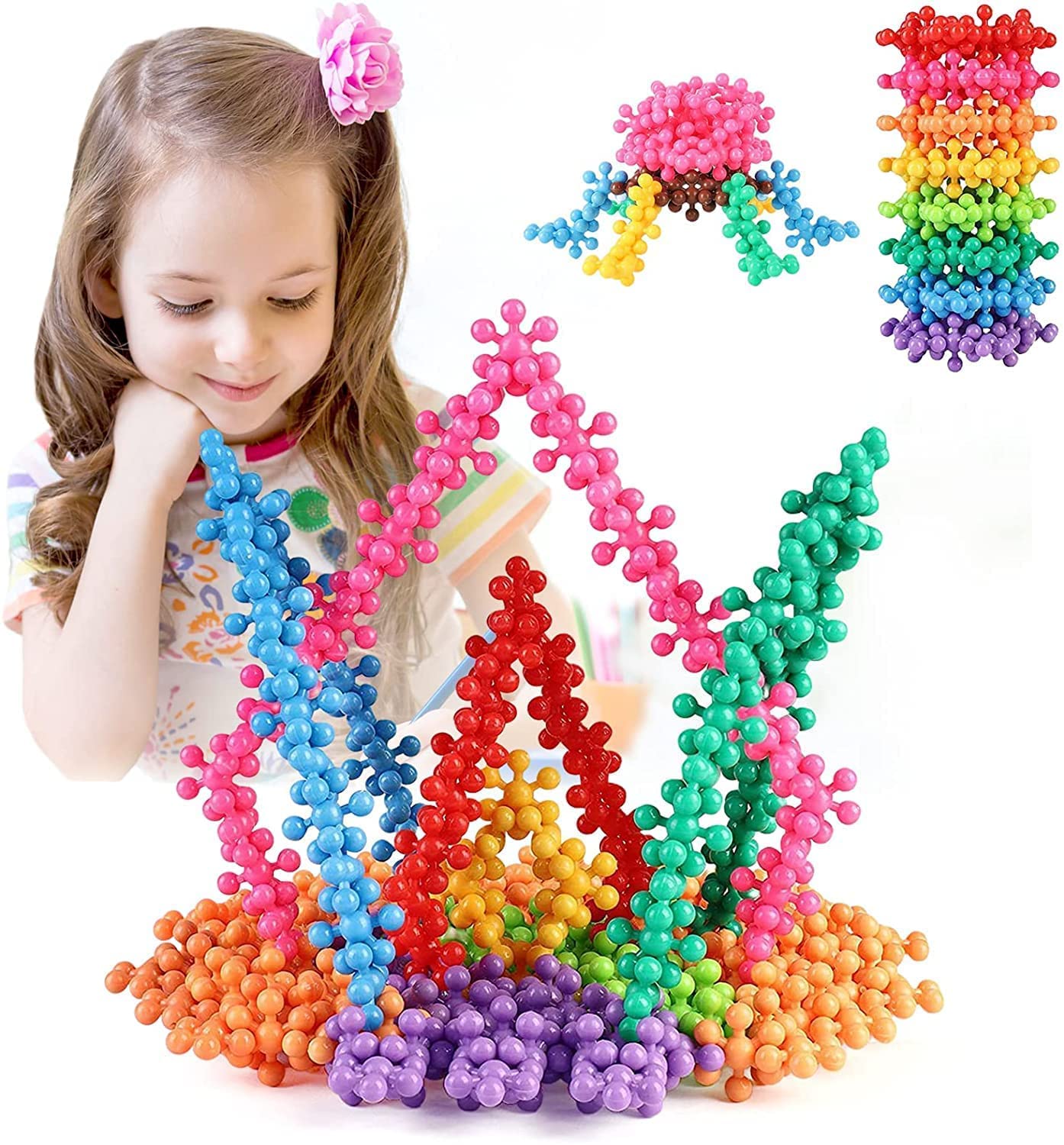 REAVIAN 100 pc Plum Shape Interlocking Blocks for Kids,Toys Flower Building Blocks,Improves Creativity and Construction Blocks for Kids Toys Great Gift (B0D48T5L7M) Amazon Price History, Amazon Price Tracker