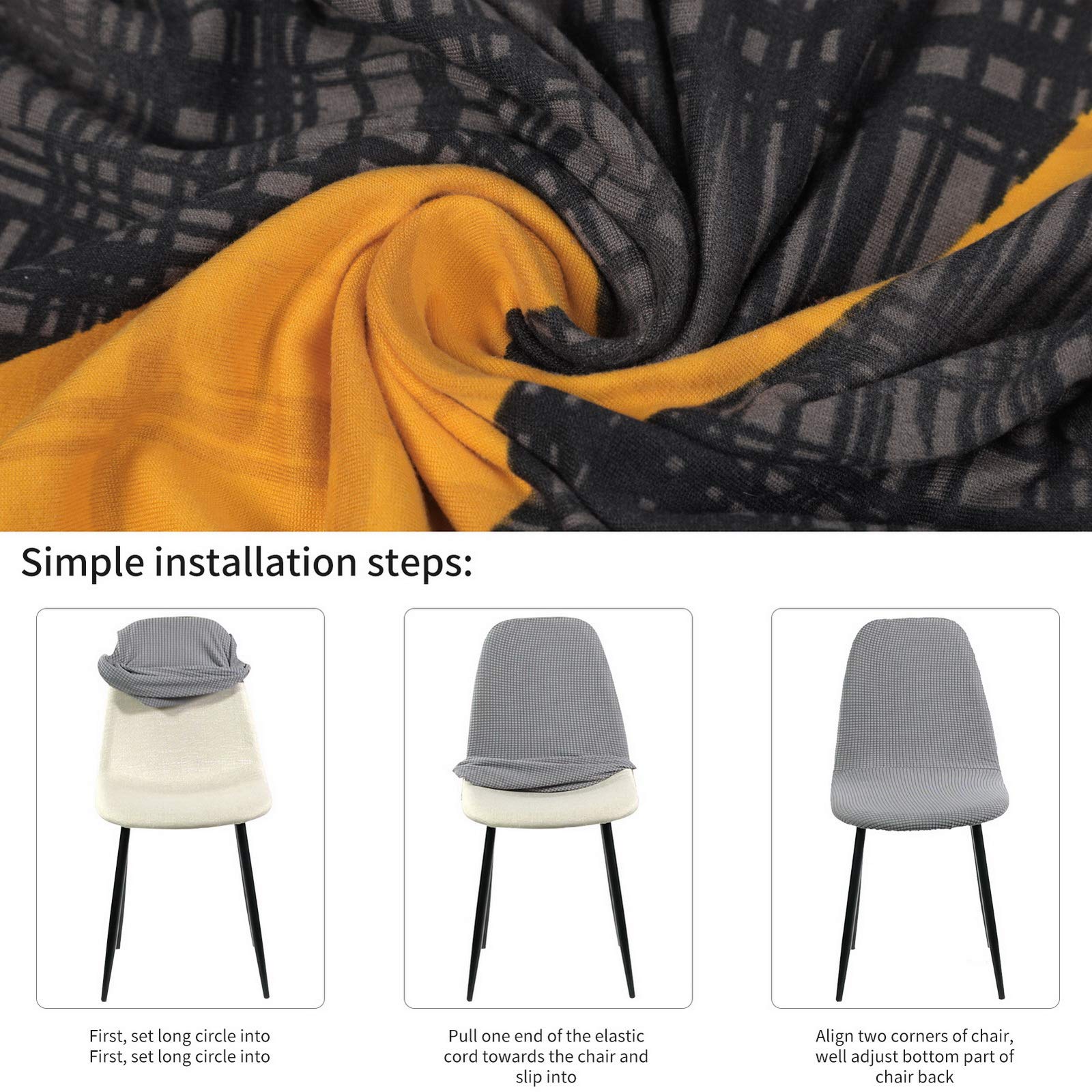 Coprisedia Elasticizzati Per Ufficio - Set Da 2 Pezzi Nero Universali - Foto 8