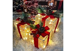 Christmas Lighted Gift Boxes Decor Indoor
