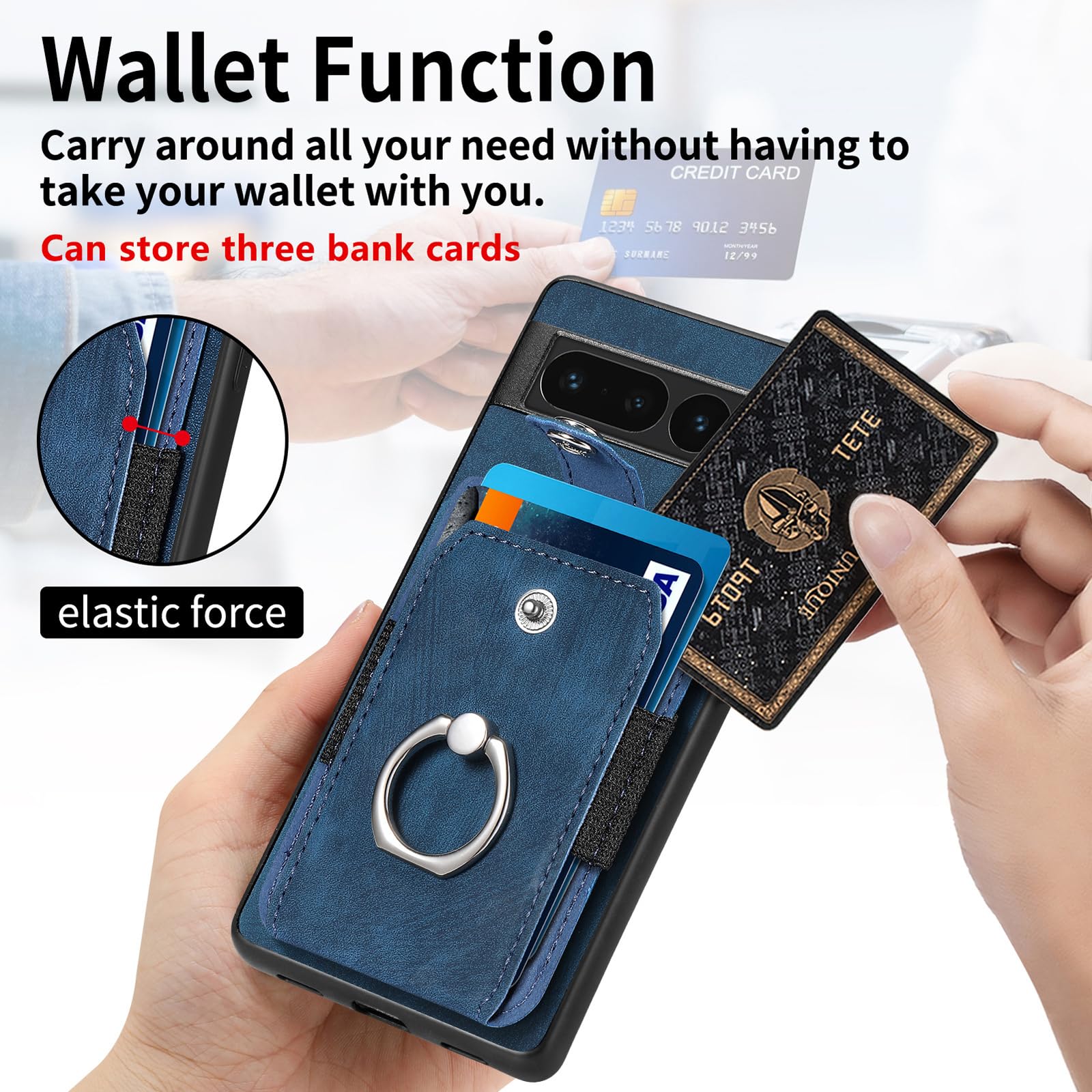 Funda para Google Pixel 11 Pro XL/ 11 Pro/ 11, Anti-Caída Billetera