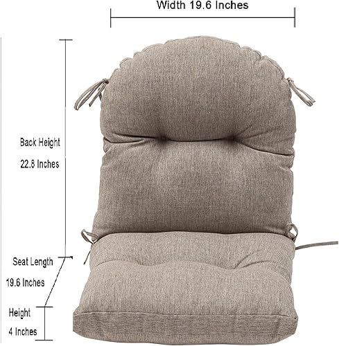 Miniatura 6 de QILLOWAY Cojines de repuesto para respaldo de asiento para interiores y exteriores, cojines de repuesto de temporada para primaveraverano (1 unidad,