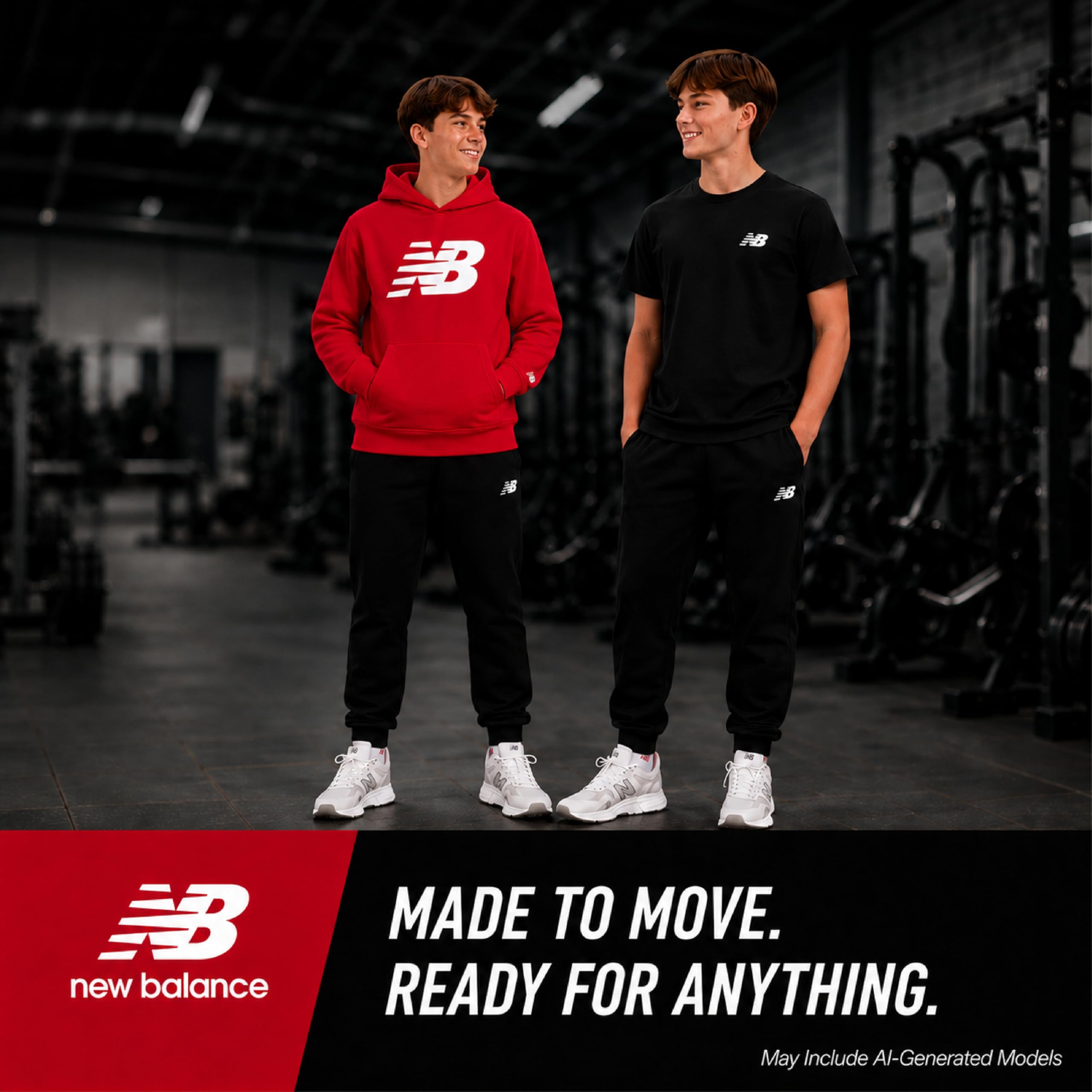 New Balance Set di 3 tutine per ragazzi a maniche corte, felpa con cappuccio in pile e pantaloni da jogging per ragazzi (4-16)