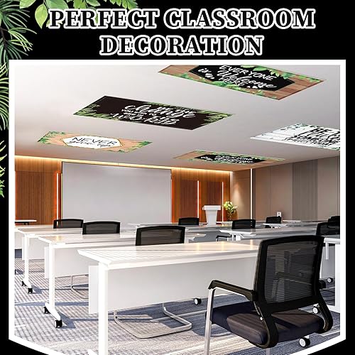 Vista 66 de ROCEEI Paquete de 4 cubiertas de luz fluorescente para luces de techo, 4 x 2 pies, cubiertas magnéticas de luz para aula, oficina, hogar, escuela