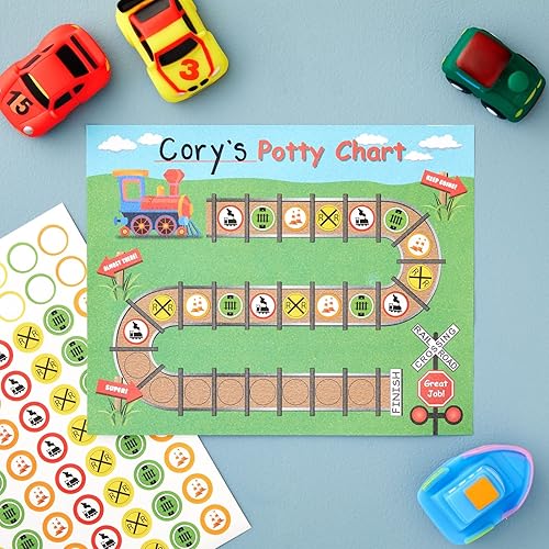 Miniatura 2 de Tabla de entrenamiento para ir al baño  Tabla de incentivos de calcomanías para niños pequeños  Diseño temático de tren e incentivos de