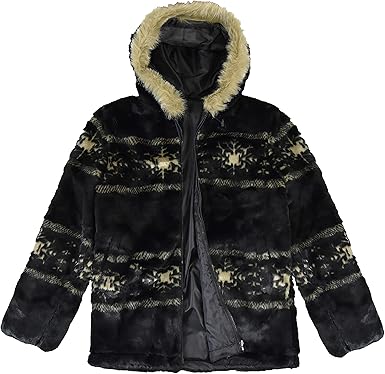 Victory Outfitters Women's Reversible Faux Fur Zip Up Jacket