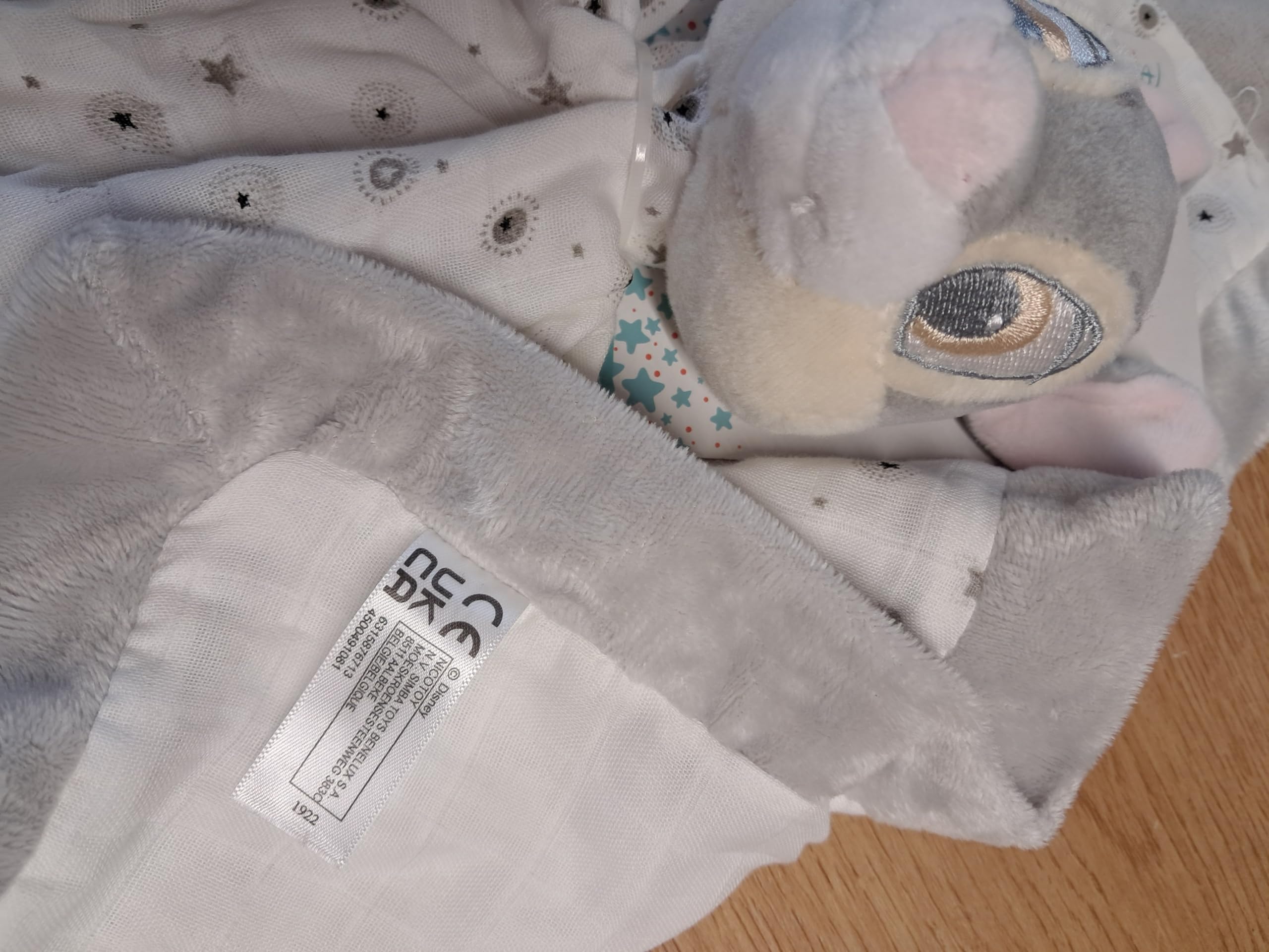 Doudou LAPIN PANPAN l'ami de Bambi DISNEY personnalisé avec le prénom de bébé