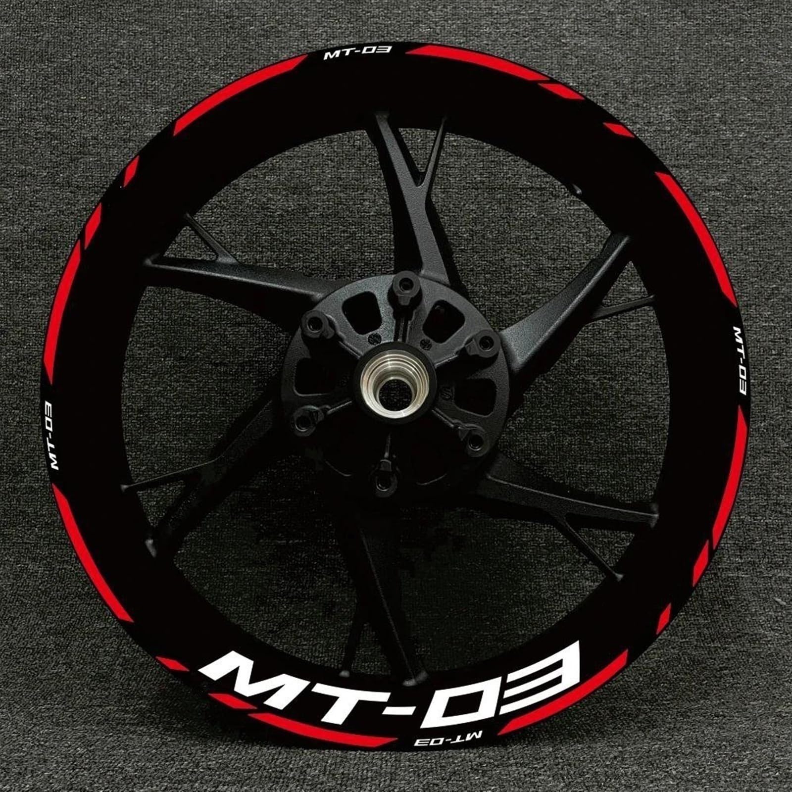 Stickers Motorcycle Wheel Stickers Night Reflective Decorative Rim for Yamaha MT-03 MT 03 Mt03(Style 14)