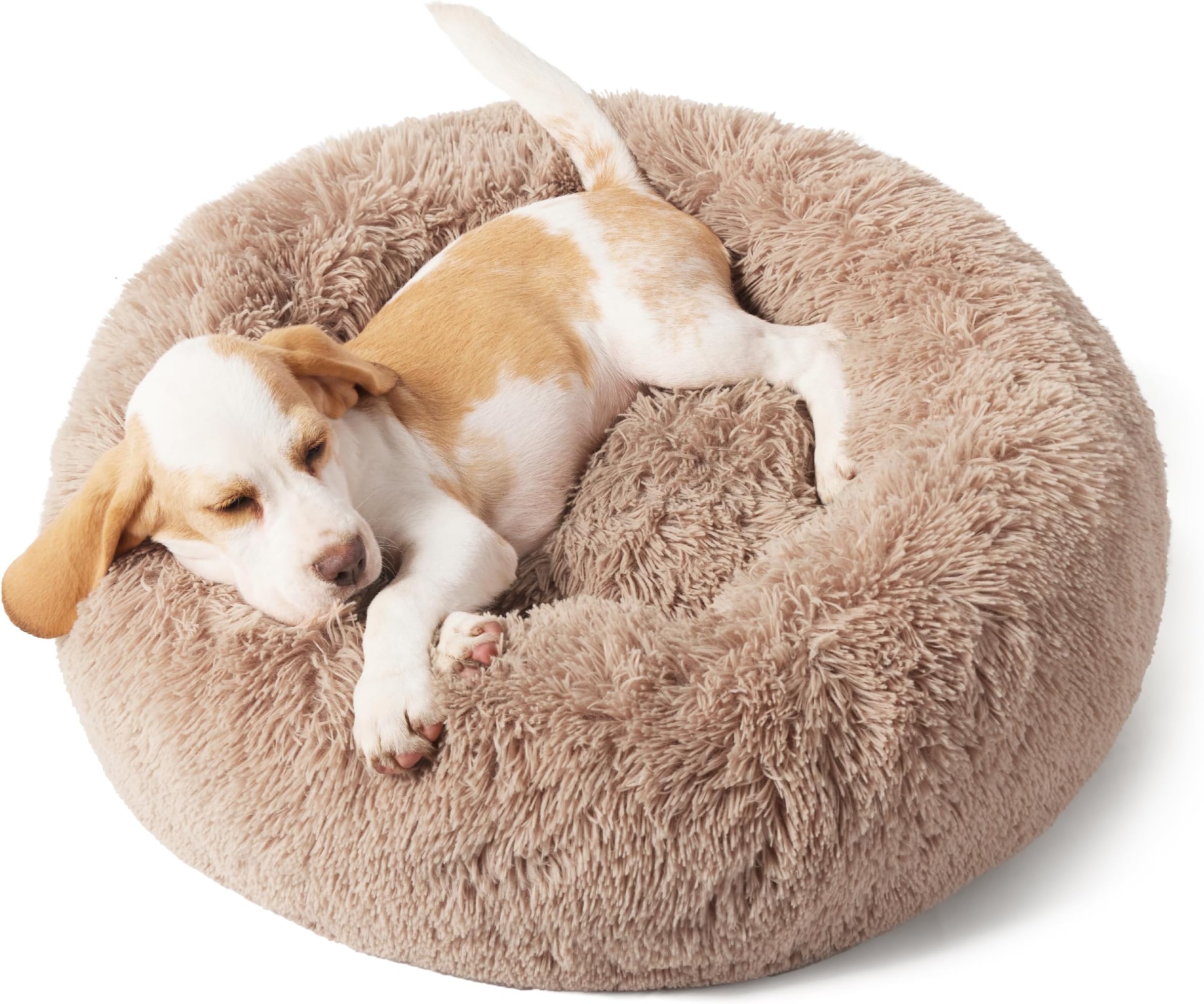 CAPHAUS 24/30 Inch Calming Donut Pet Bed for Small/Medium