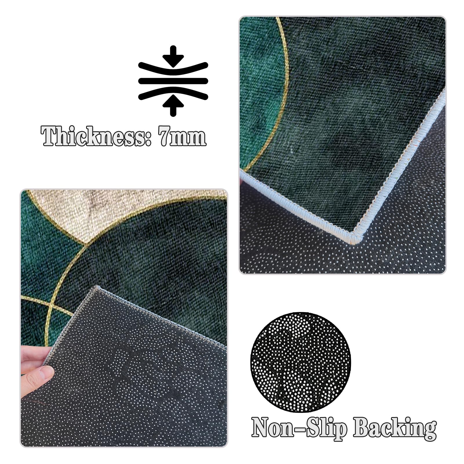 Läufer Teppich 120 x 450 cm Teppich Läufer rutschfest Läufer Teppichläufer Küchenläufer Küche Teppich für Flur Küchenmatte für Küche Esszimmer Waschküche