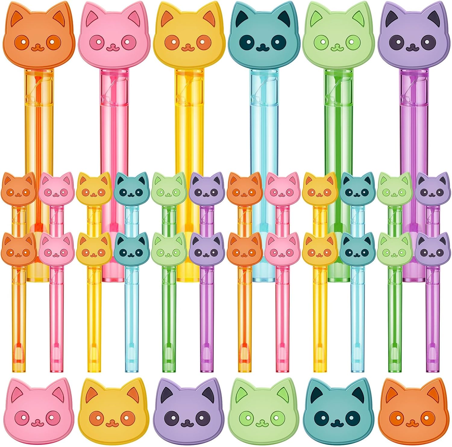 Leitee 36 Pieces Bubble Wands Happy Party Favors Mini Bubble Wands 6 Styles for Pet Themed Birthday Decor Party Goodie Bag Filler