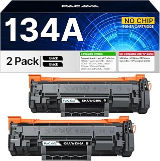 134A Black Toner Cartridge (No Chip) Compatible Replacement for HP 134A W1340A Toner Cartridge to Work with HP Laserjet M209dw MFP M234dw M234sdn M234sdw Printer (2-Pack)