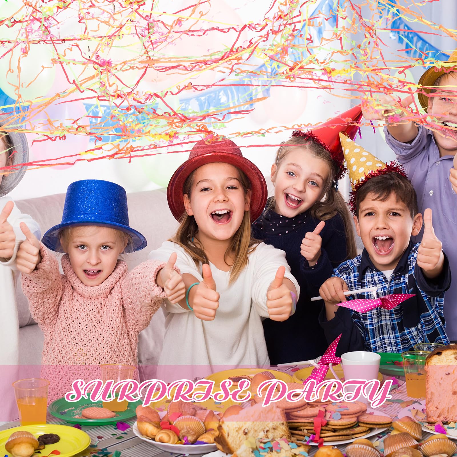 Poen Luftschlangen für Hochzeit, Abschluss, Geburtstag, Party, Feier, Schuleröffnung, 150 Stück
