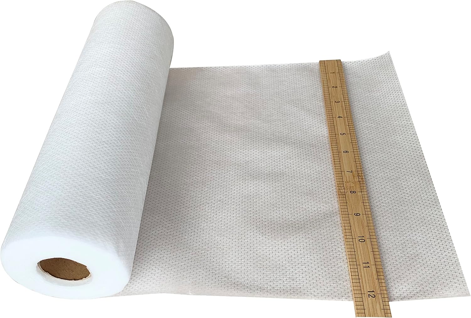 HimaPro No Show Cutaway Invisible Mesh Machine Embroidery Stabilizer Roll - Light to Medium Weight 1.8 Ounce(12 inch x 25 Yard) - Made of Embossed Nylon