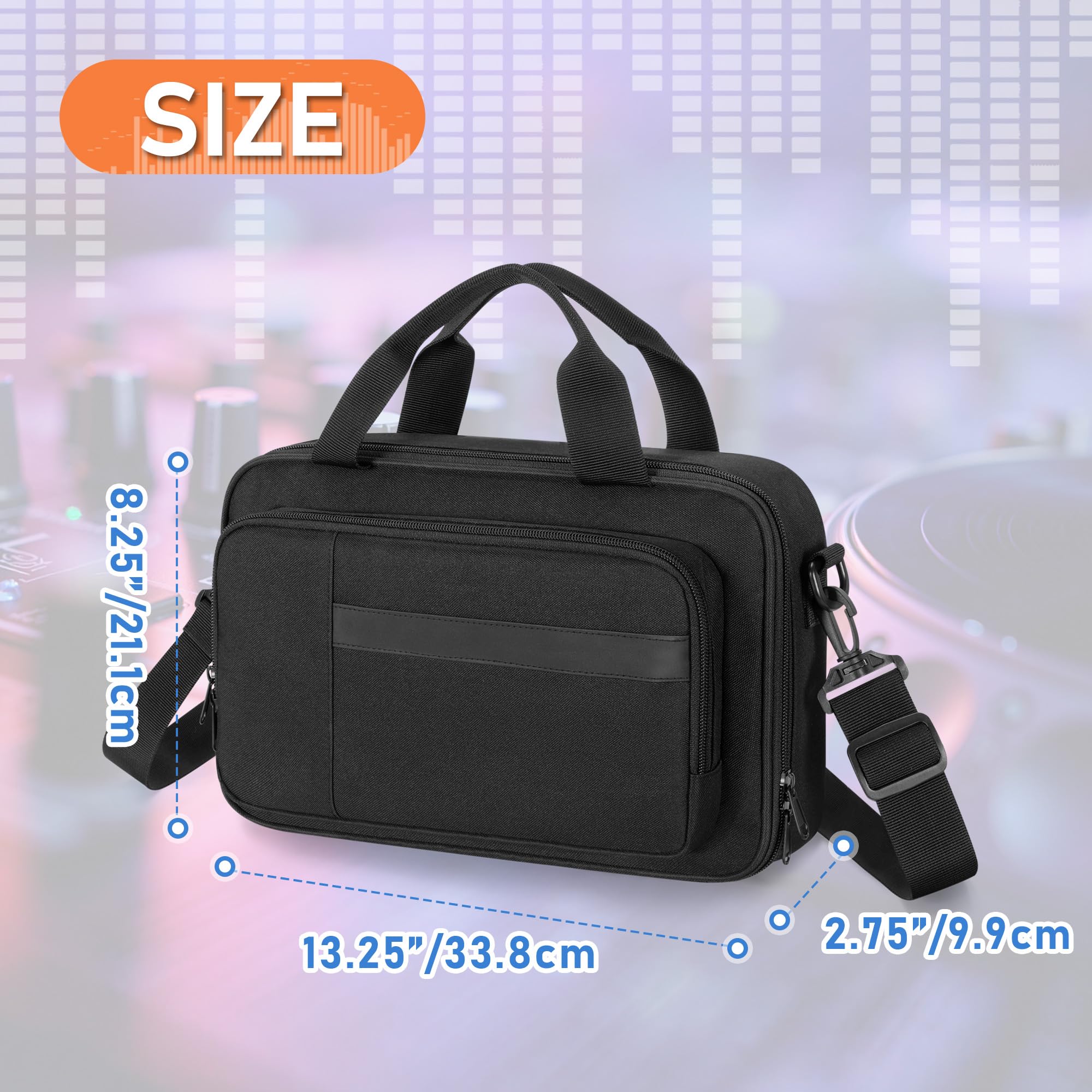PGmoon Custodia Compatibile con Tastiera MIDI USB Akai Professional MPK Mini MK3 / MPK Mini Play MK3 a 25 Tasti, Borsa da Viaggio per Tastiera con Diverse Tasche per Accessori