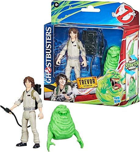 Miniatura 8 de GHOSTBUSTERS Fright Features Trevor Spengler Figura de acción con Ecto-Stretch Tech Slimer Ghost Toy Accessory, juguetes para niños a partir de 4