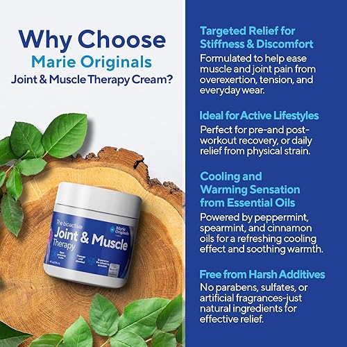 Miniatura 4 de Marie Originals Terapia articular y muscular Crema tópica para aliviar el dolor no graso, alivio homeopático con aceites esenciales naturales para