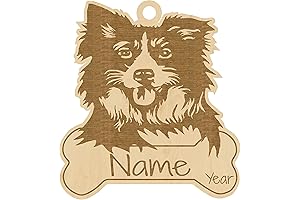 Personalized Border Collie Christmas Ornament