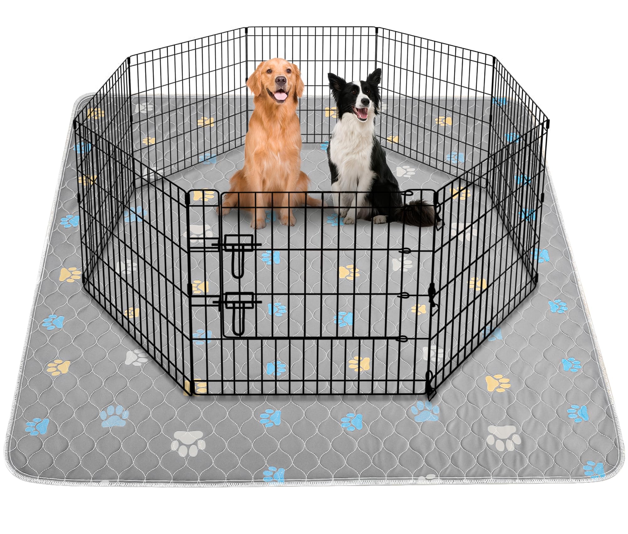 Aitmexcn Almohadilla lavable para orina de cachorro, 2 unidades, 100 % impermeable, alfombrilla de entrenamiento para cachorros y perros mayores, almohadillas reutilizables de secado rápido para
