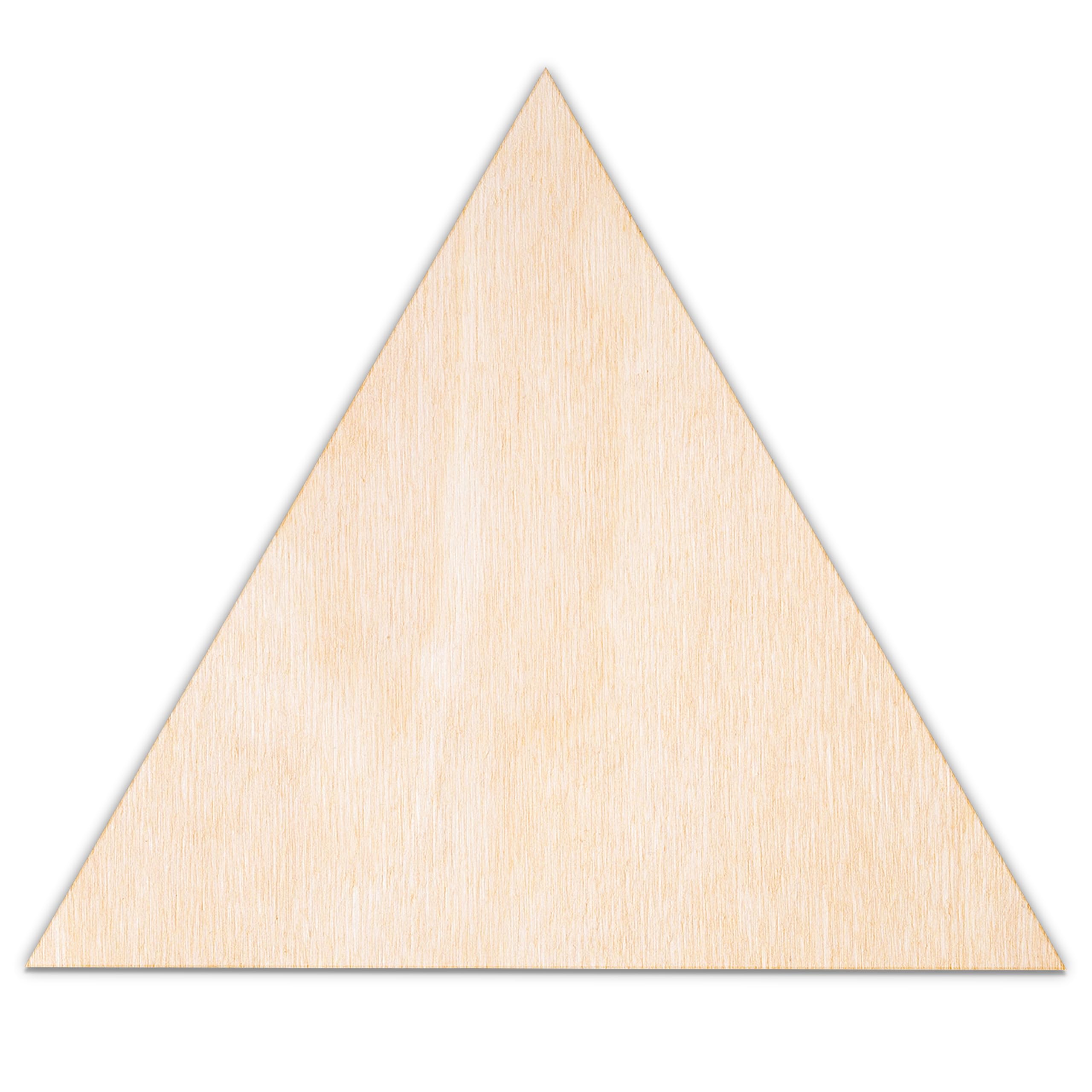 Creative Deco Personalised Wooden Plywood/MDF Cutout Shapes | Triangle | Size 5-60cm | 3mm Thickness | Laser Cut Wall Decoration Decoupage โ image 1