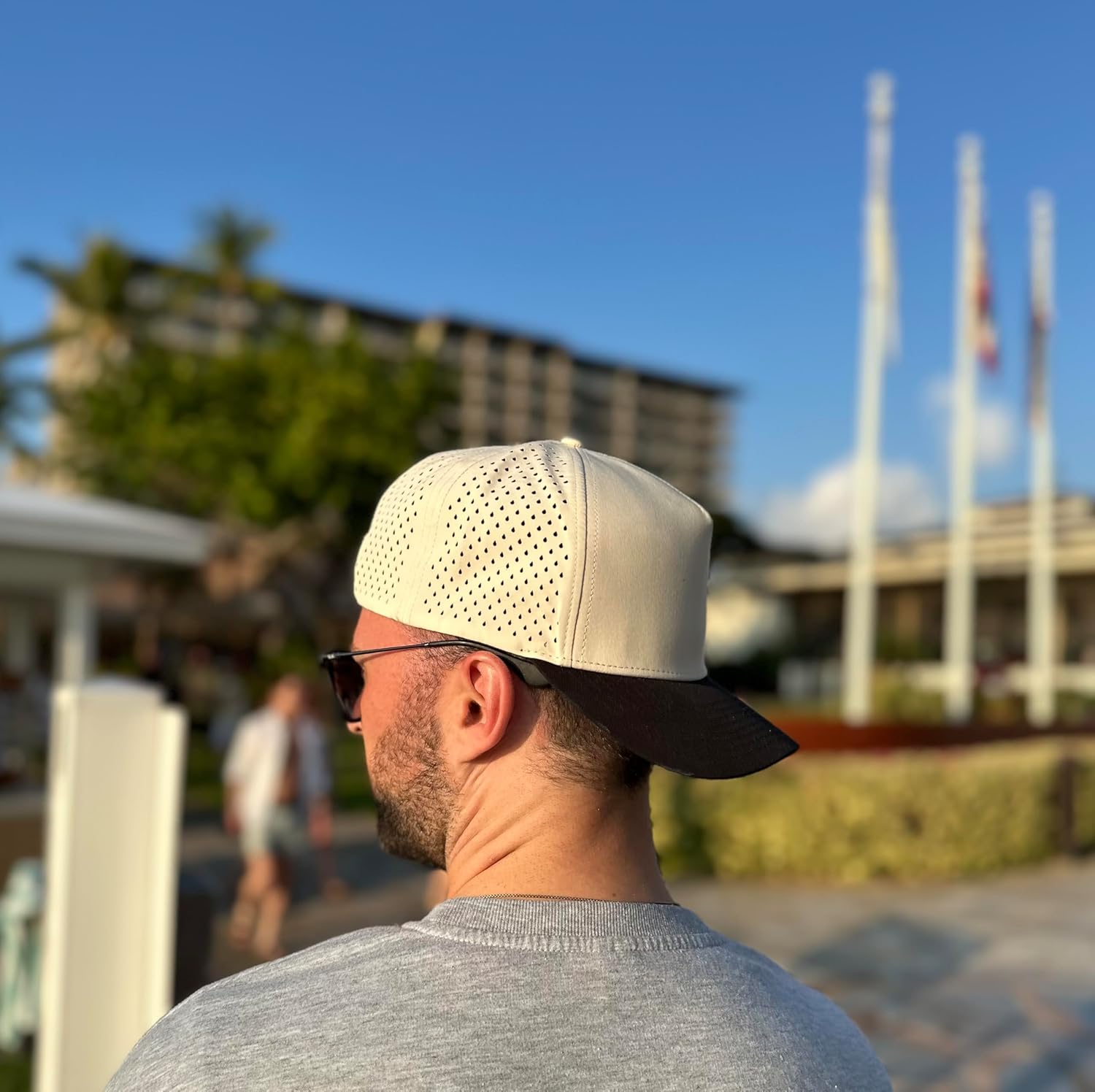 Glendora 5‑Panel High‑Crown Snapback Hat – Lightweight Breathable Mesh Back, Classic Curved Brim - Image 6