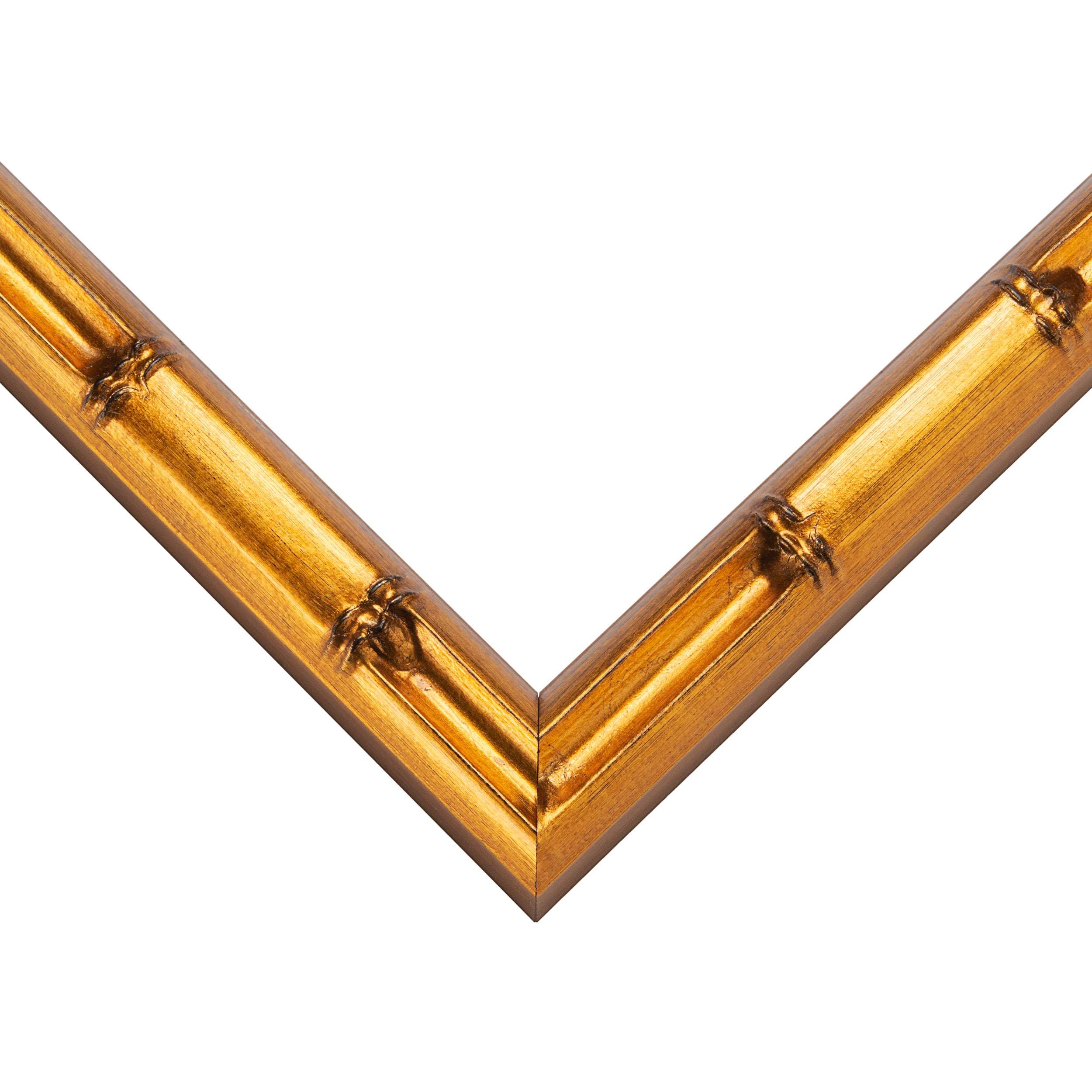 CountryArtHouse Picture Frame Moulding (Wood) 18ft Bundle - Bamboo Gold Finish - 1