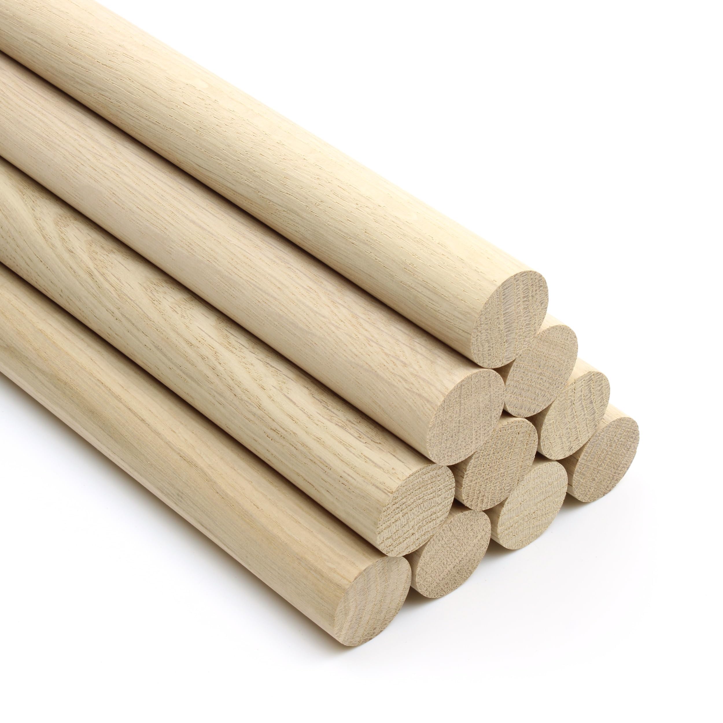 European Oak Dowel - 350mm Long (18mm) - Pack of 10