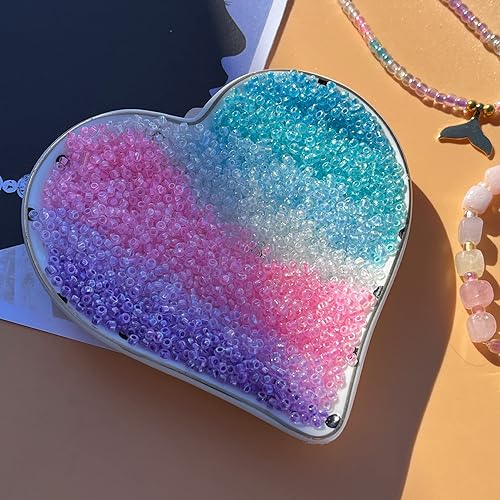 Miniatura 5 de Artsy Crafts - Cuentas de cristal surtidas de 0.118 pulgadas (0.118 in), 6000 unidades, cuentas espaciadoras de colores de sirena 80 que brillan en