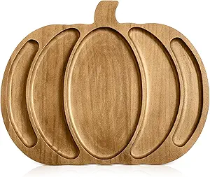 Sliner Halloween Pumpkin Wooden Serving Platter 15